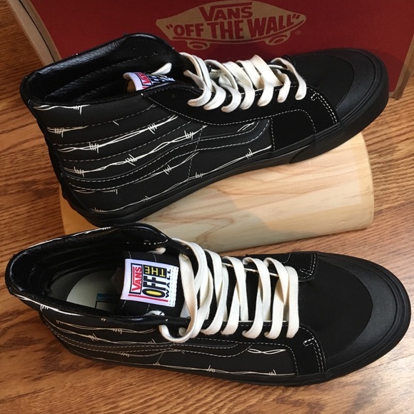 vans sk8 hi barbed wire